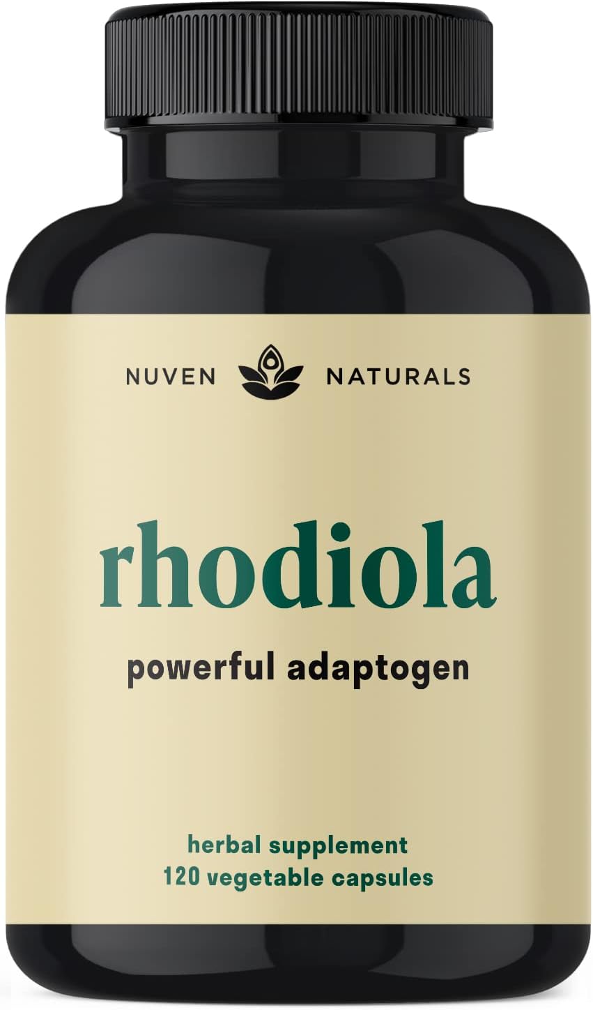 Rhodiola Rosea 600 mg | 60 Servings | Ultra Potent Rhodiola Supplement with 3% Salidroside & 1% Rosavins for Stress Support, Mood Support & Energy - Adaptogens for Calm & Focus - Gluten Free & Non-GMO
