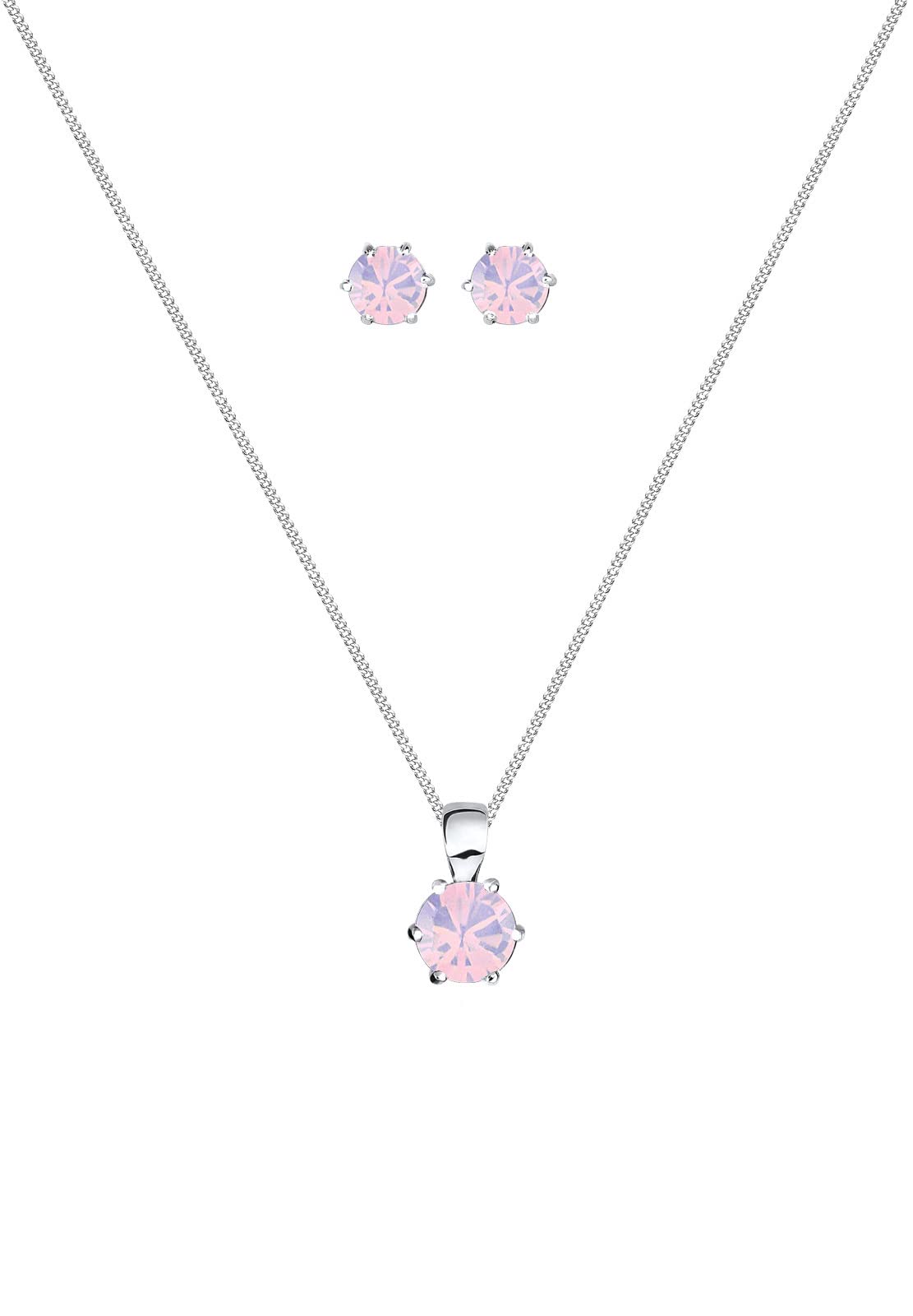 Elli Damen-Schmuck-Set Basic mit Kristallen aus 925er Sterlingsilber
