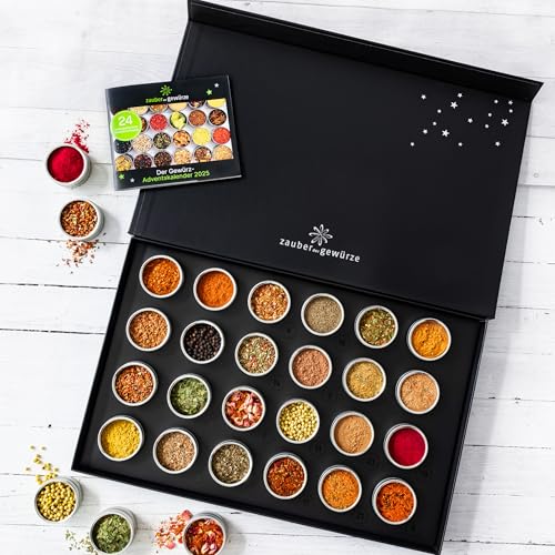 Zauber der Gewürze Premium Gewürz Adventskalender 2025 | Weihnachtskalender mit 24 hochwertigen...