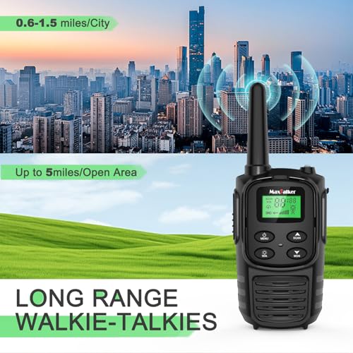 image for MaxTalker Walkie Talkies Long Range for Adult, MT10 Rechargeable Walki