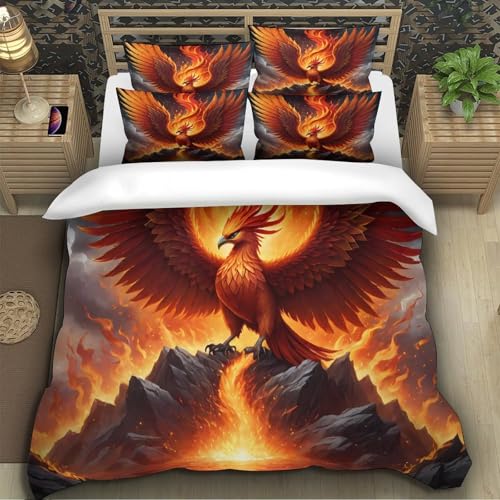 Parure de lit tigre mythique 3D double 200x200 en microfibre - 5