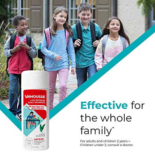 Vamousse Head Lice Daily Defense Shampoo, Kills Super Lice, Gentle