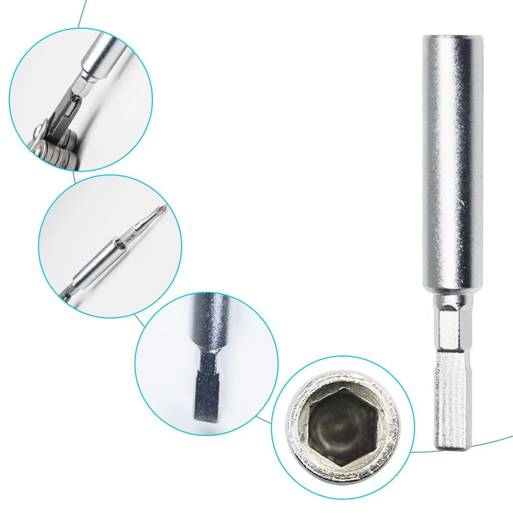 Clearance MORETOPGODD Flat End Multi-Tool Bit Driver Extender Set, Bit Kits Multi-Tool Accessories Bits Holder Adapter - Image 4