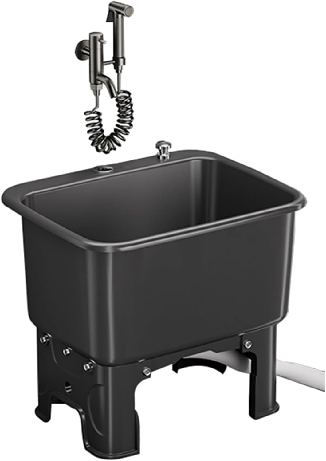 Floor Mop Sink, Utility Mop Bucket, Commercial Mop Service Basin, Free Standing Wash Station for Business Garages(B 60 * 40 * 46.5)