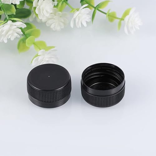 Miniatura 6 de Healifty 100 tapas de plástico para botellas de 1.18 pulgadas de diámetro, tapas planas coloridas para botellas, manualidades, proyectos de arte