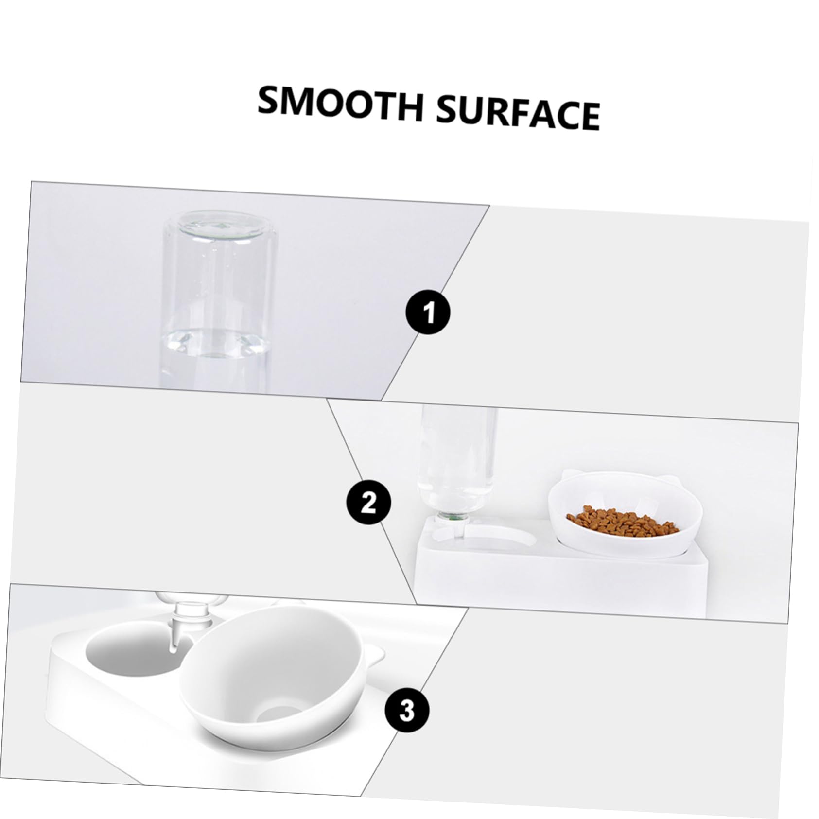 DOITOOL 1pezzi Ciotola per Gatti Design Anti-ingozzamento Utile Contenitore per Cibo e Acqua Mangiatoia Sicura per Animali Domestici Superficie Liscia