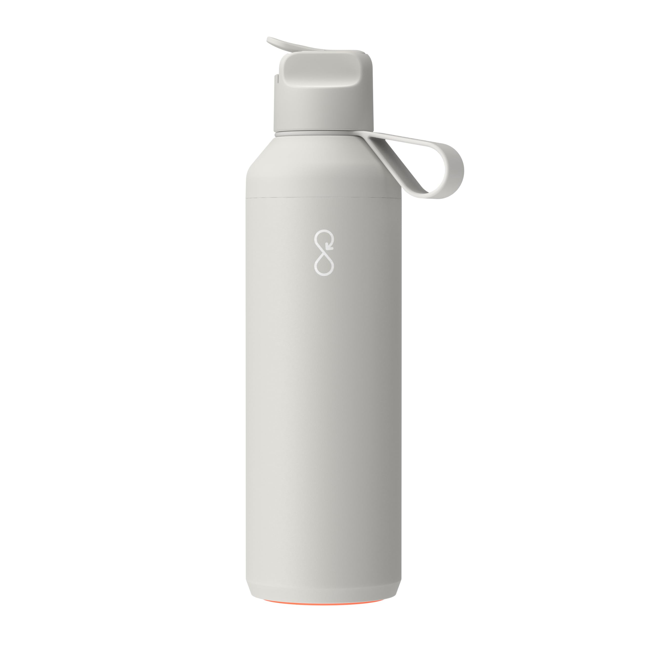 Ocean Bottle Peak GO 24 oz Water Bottle | Slim Stainless Steel Design with Straw | Leak Proof, Dishwasher Safe and BPA Free | Eco Friendly Bottle (Rock Grey)