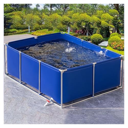 Estanque para peces portátil en lona resistente para combatir la sequía exterior 2