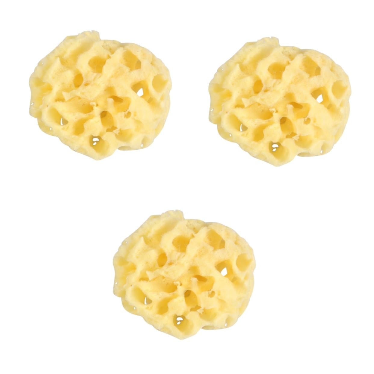 BEBEMOKO 3 esponjas de baño naturales para baño de mar, esponjas para el cuerpo de la ducha