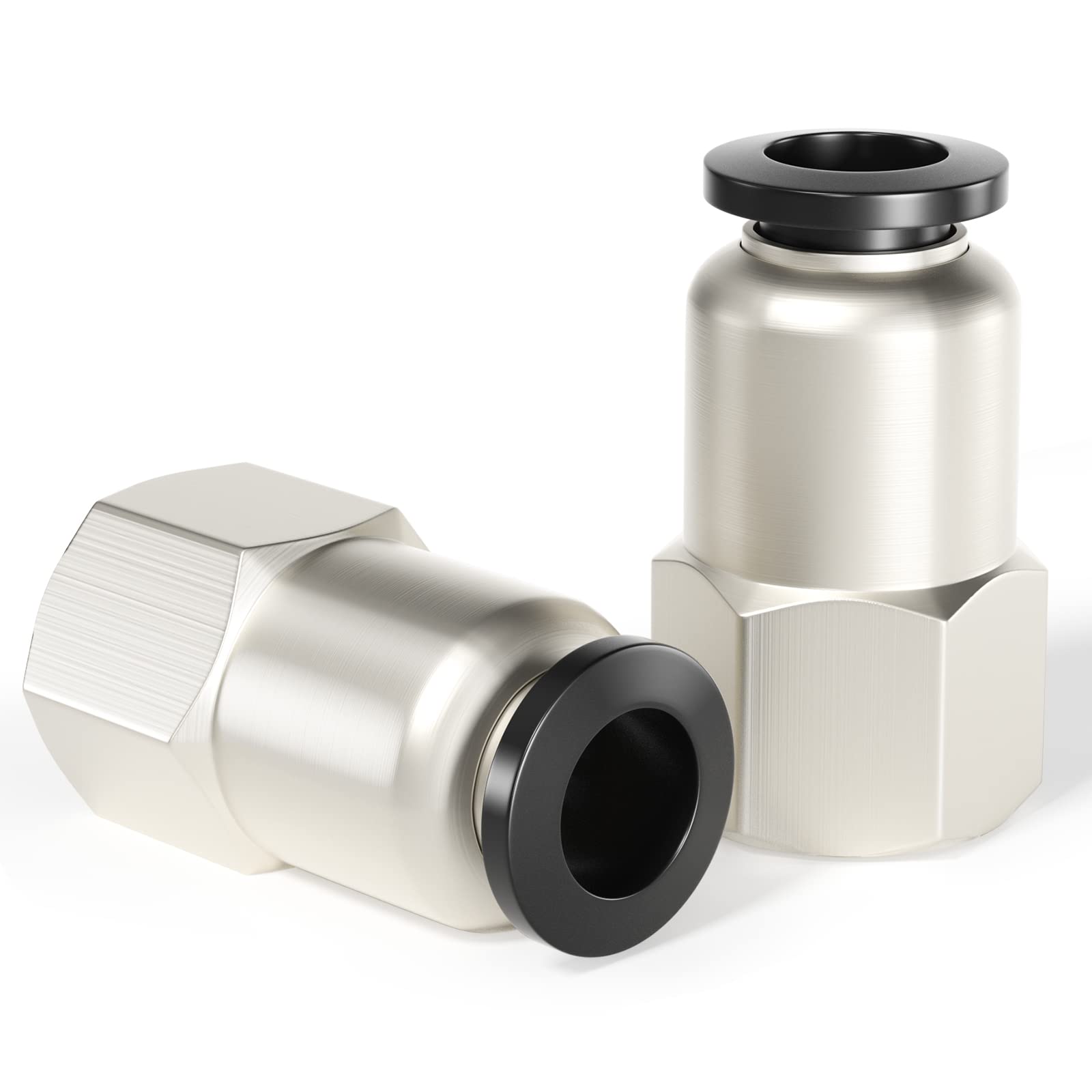 Tailonz Pneumatic Push to Connect Air Fittings 1/4 Inch od 1/8 Inch Npt Pneumatic Fittings Air Line Fittings Straight Union Fitting Pneumatic Connectors (Pack of 10)