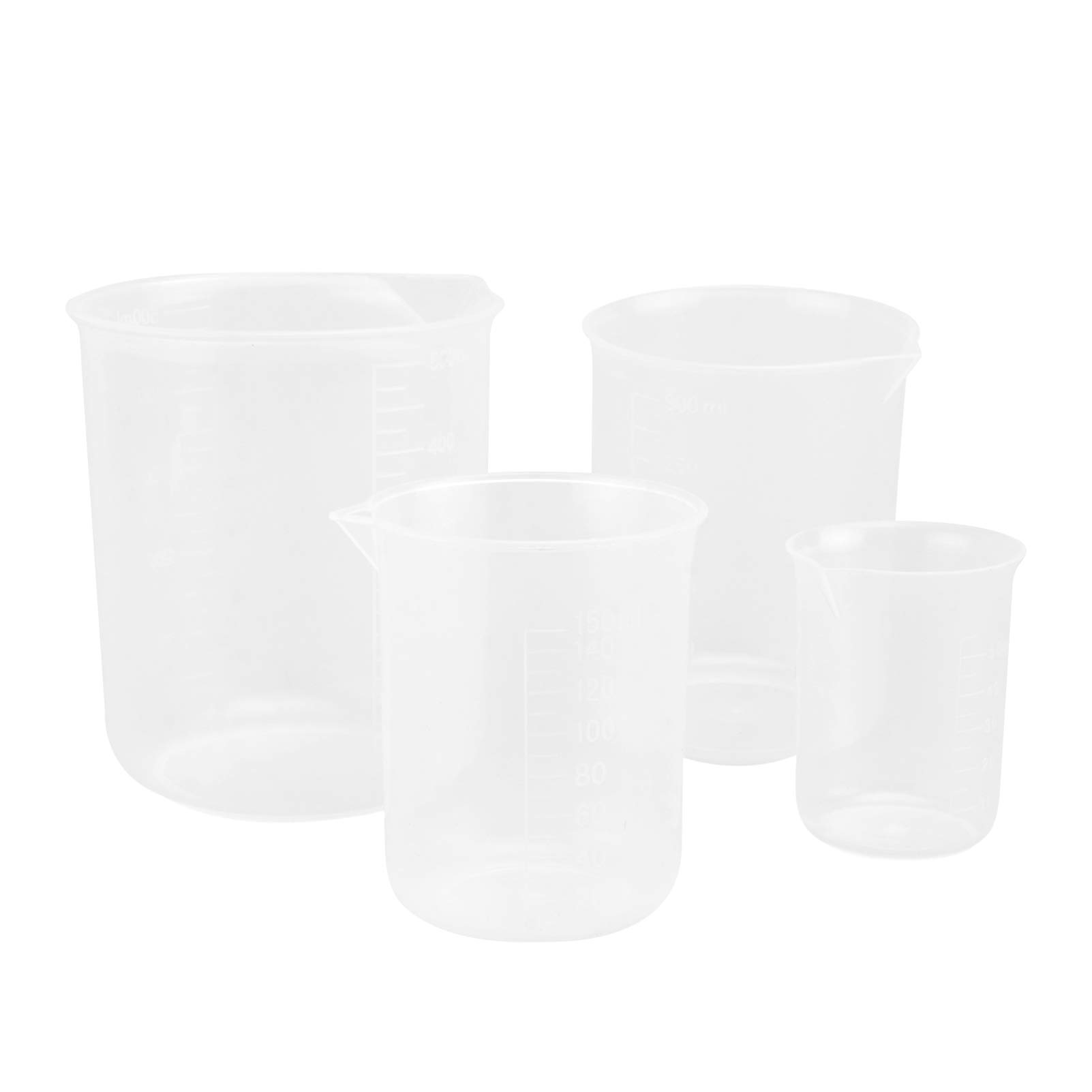 HOLIDYOYO Plastic Graduated Measuring Cups 4 Sizes (50ml 150ml 250ml 500ml) Accurate Tools