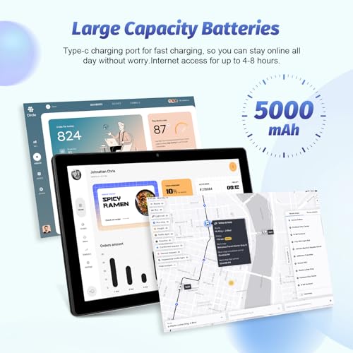 ZANDIZ 10.1 Inch Tablet Android 14 Octa Core Processor Tablet, 8GB RAM 64GB ROM (TF 1TB), 5+8MP Dual Camera (Black) - Image 7