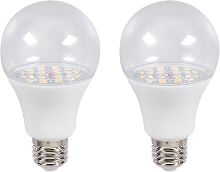 2 PCS LED Grow Light Bulbs Full Spectrum LED Grow Light Bulb for Indoor Plants Seedlings Flowers Greenhouse E27, White