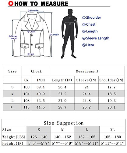 Benibos Giacca da uomo slim fit casual con un