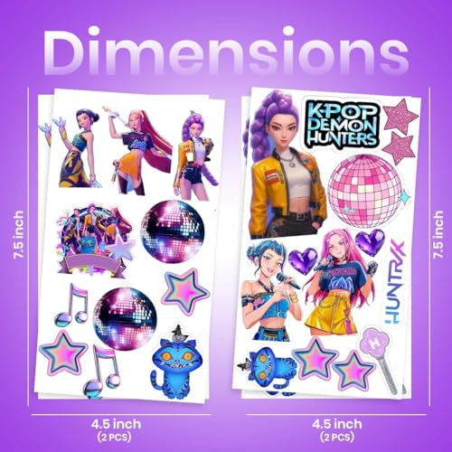 Image of Wanna Party KPOP Vinyl Stickers Pack of 4 sheets for Kpop Girls, Hunterix Vinyl Self Adhesive Stickers for Water Bottles, Phones, Laptop, Notebook Journal & other crafts