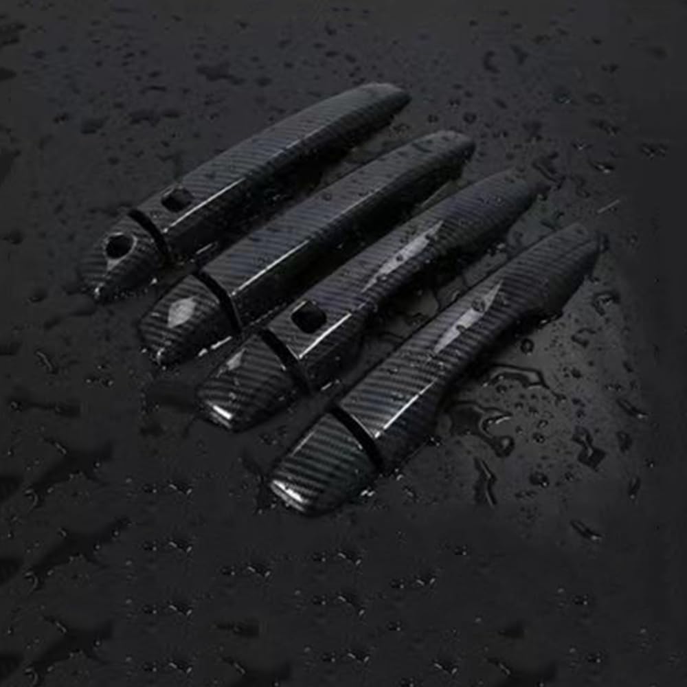 Car Exterior Door Handle for Mitsubishi Eclipse Cross 2019-2021,Exterior Chrome Door Handle Front Rear Driver & Passenger,More wear Resistant,smoothly, A/Carbon Fiber Pattern