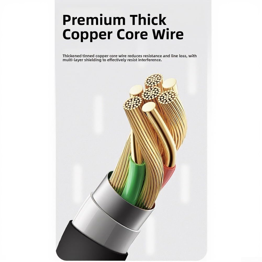 Cavo di ricarica USB C in nylon, 5 m, robusto per telefono cellulare (5 m (due pezzi)) | Ricarica rapida da 100 W, trasferimento dati da 20 Gbps, portata di 5 m, materiale in PVC, nero