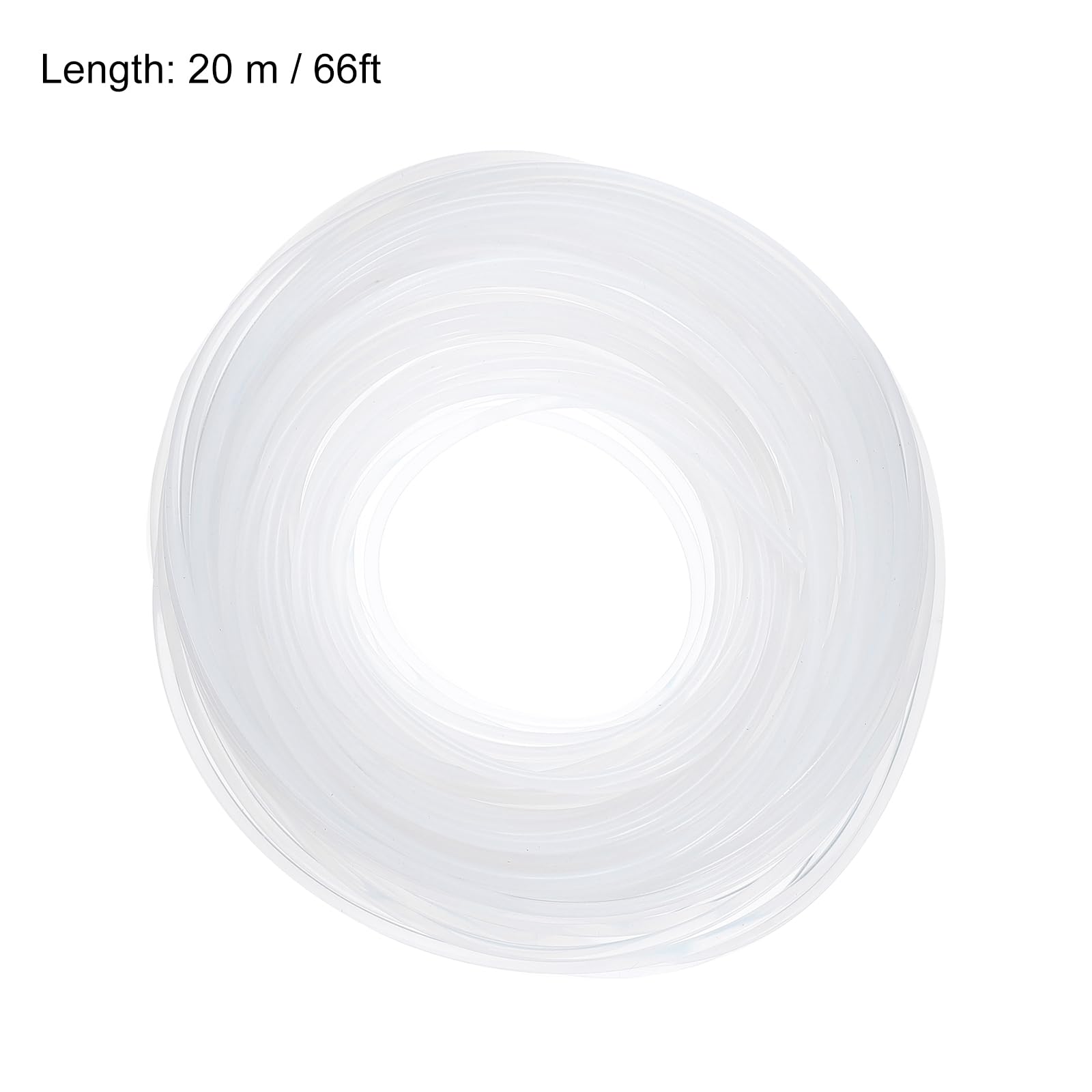 QUARKZMAN Nastro Tenuta Schiuma Silicone 2mm 20 m 66ft Guarnizione Rotondo in Schiuma di Gomma Corda Spugna Trasparente Solida Nastro Isolante per Porte e Finestre