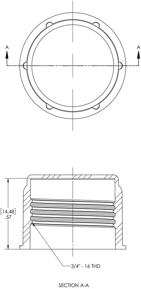 Caplugs CD-8 CD Series – Plastic Threaded Cap for Flared JIC Fittings, 200 Pack, Red LD-PE, to Fit Thread Size 3/4"-16 Protective Closures, Dirt and Moisture Seals, Masking, Painting (99394443)