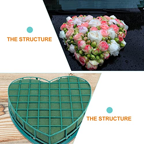 Ganazono Floral Foam Block 2Pcs Heart Flower Bricks Sucker Flower Arrangement Base Dry Polystyrene Blocks Wet Floral Foam Diy Flower Arrangement Crafts Flower Arranging Foam Blocks #TOP6