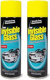 Invisible Glass 91164-2PK 19-Ounce Cleaner for Auto and Home for a Streak-Free Shine, Deep Cleaning Foaming Action, Safe for Tinted and Non-Tinted Windows, Ammonia Free Foam Glass Cleaner, Pack of 2