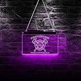 The Geeky Days We Fight What You Fear Inspirational Quote LED Lighting Wall Art Firefighter LED Neon Sign Fire Dept.Logo Wall Decor Firmen Gift