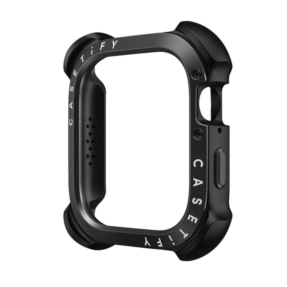 CASETiFY Aluminum Bounce Watch Case with Screen Protector Compatible with Apple Watch Series 10-46mm - Black