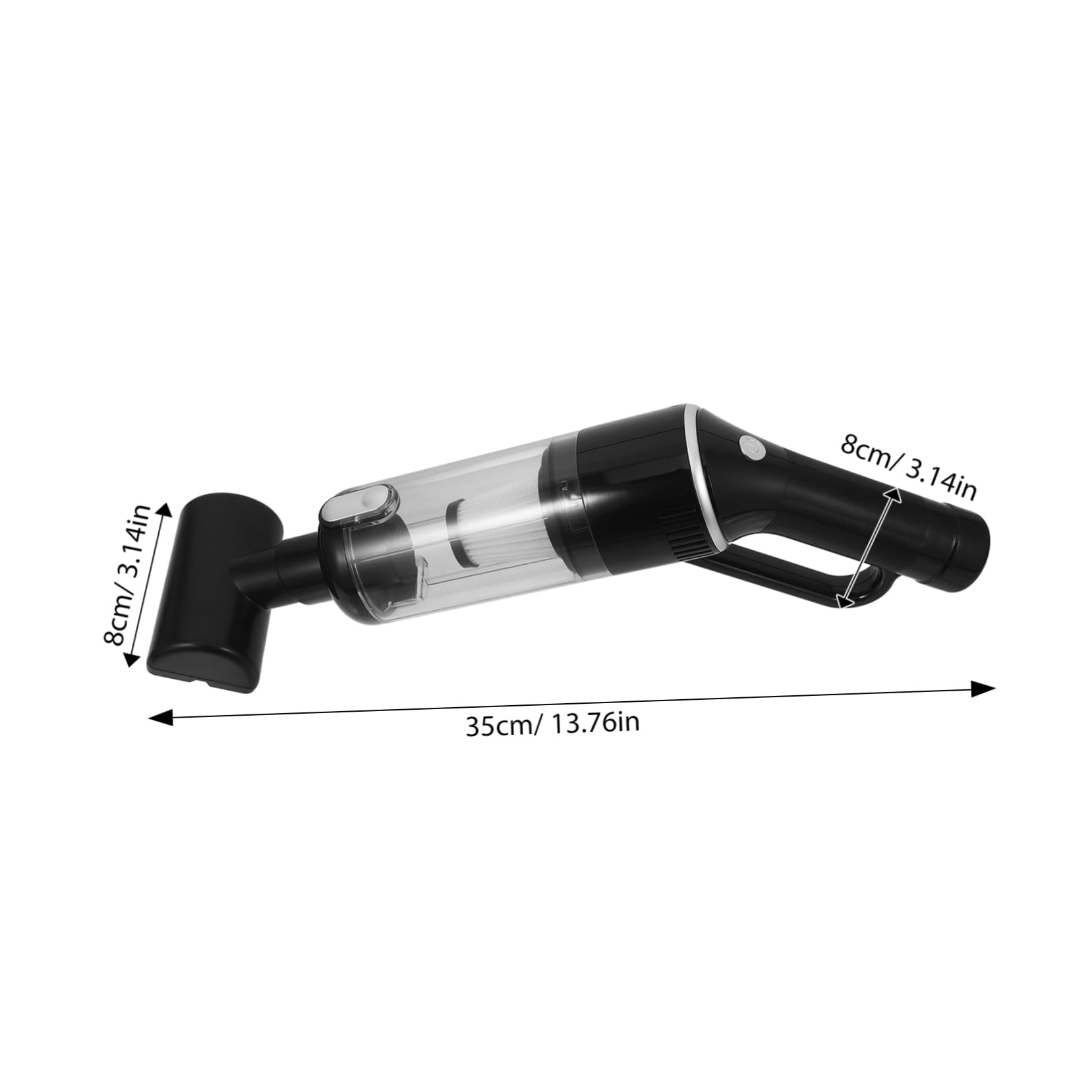 Cabilock Aspiradora de Mano Recargable 6000mah Negra de Plástico para Coche | Potencia de Succión, Uso en Oficina y Vehículo, Carga USB y Formato Portátil