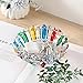GUSHBIN Coloured Glass Decorative Bowl Crystal Key Dish for Entryway Table Serving Bowl for Chocolate Candy Jewelry Holder