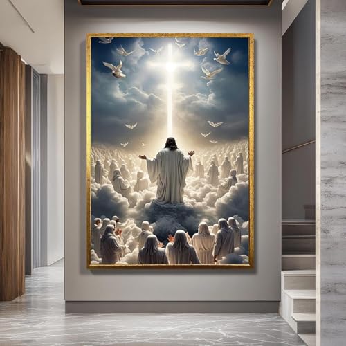 Affiches et impressions murales chrétiennes de Jésus céleste pour cadeau