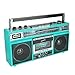 Supersonic SC-3201BT 4 Band Radio & Cassette Player Boombox, Bluetooth Speaker, AM/FM/SW Radio with MP3 Playback, USB & SD Card, 3 Band EQ and Earphone Jack. (Teal)
