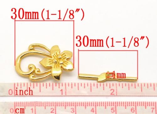 JGFinds Lily Bracelet Toggle Clasps - 20 Sets 10 Gold, 10 Silver for DIY Jewelry Making Supplies - Image 2