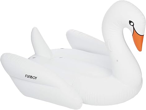 FUNBOY Giant Inflatable Swan Pool Float, Luxury Float for Summer Pool Parties and Entertainment