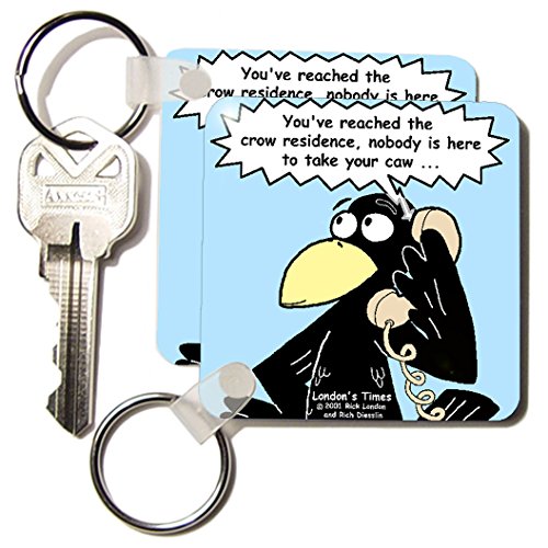 Crow Répondeurs Porte-Clés Rigolo - Cadeau Idéal pour Amateur de Café