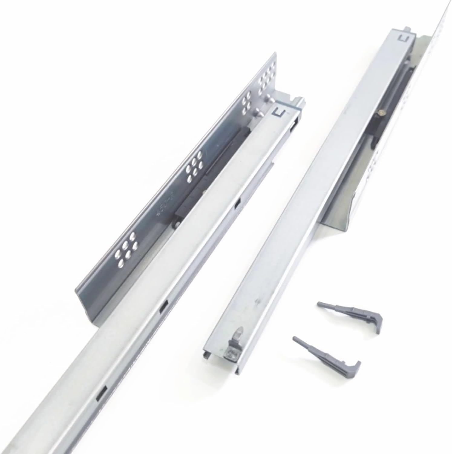 Hardware Full Extension Side Mount Drawer Slides Easy to Installation Furniture Fittings Pull Out Cabinets Channel Drawer Slides for Table(400mm)