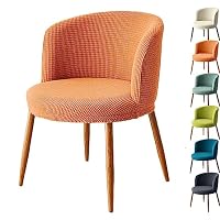 Coprisedie Elasticizzati Con Schienale Curvo – 2 Pezzi Grigio, Morbidi Per Sala Da Pranzo, Retro - 3