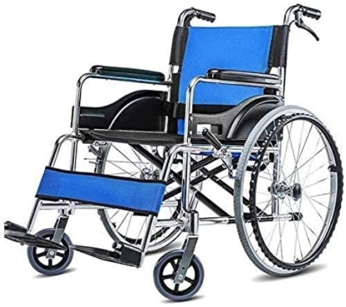 PNAJFUEL Silla de Ruedas Portátil de Transporte a Domicilio para Ancianos, Plegable Ligera Silla de Ruedas Manual de Transporte a Domicilio de Aleación de Aluminio Plegable Y Ligera