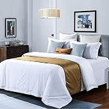 Łóżko bieżnik szalik Protector narzuty szalik na łóżko gładkie bieżniki łóżko dekoracyjny szalik do sypialni Hotel pokój weselny (Color : 1, Size : 45 * 45cm Pillowcase*1)