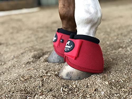 Image of 2520D Horse Bell Boots No-Turn Horse Bell Boots, Equine Ballistic Hoof Overreach Bell Boot, Pair