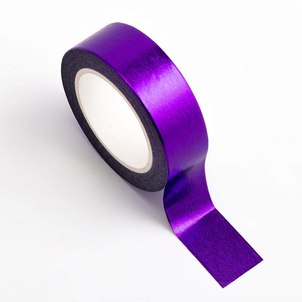 Italian Options Purple Foil Adhesive Washi Tape (15mm x 10 Metre)