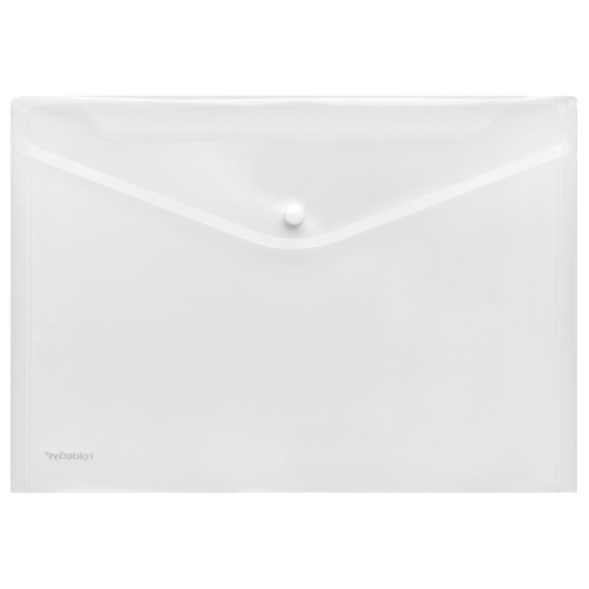 FolderSys Sammelhülle DIN A4 quer transparent, mit Druckknopf – 10 St./Pack (Modell 40111-00)