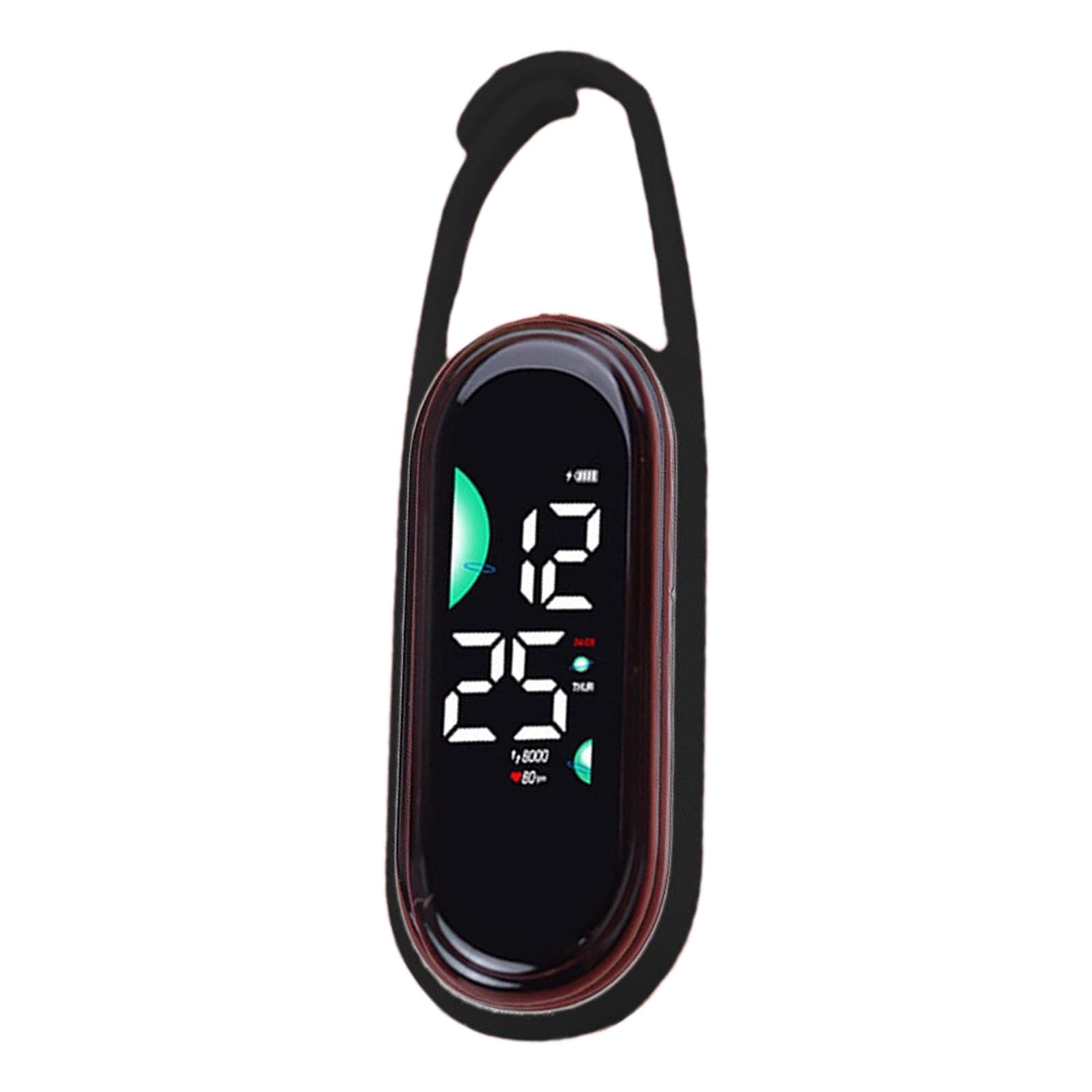 NEWFT Led Electronic Hanging Watch Keychain Pocket Watch Keyring Hangings Watches Night Light Touch Screens Digital Watches Keychain Pocket