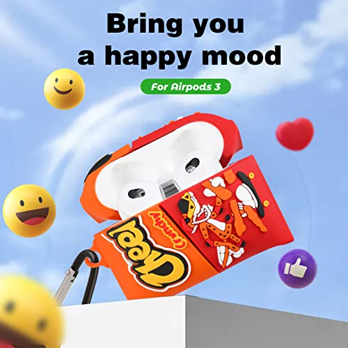 Mulafnxal For Airpod 3 3Rd Generation Case Cute Cartoon 3D Kawaii Unique Silicone Cover Funny Fashion Fun Cool Food Design Stylish Cases Women Girls Boys Teen For Airpods 3 (2021) (Cheed Chips) #TOP2