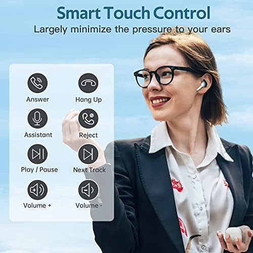 Wireless Earbuds, Wireless Headphones Touch Control With Hi-Fi Stereo Audio, Noise Reduction, Built-in Mic, Wireless bluetooth earphones IPX6 Waterproof Ear buds with Charging Case