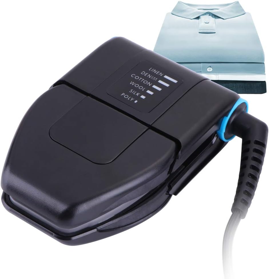 POWSTRO K Folding Mini Collar Iron, Portable Electric Handheld, Multifunctional Iron for Travel Business Trip