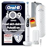 Oral-B iO Series 9 Elektrische Zahnbürste — Electric Toothbrush, Inkl. 1 Aufsteckbürste — 7 Modi für Zahnpflege, CHIP Testsieger (11/25), Designed by Braun, Weiß