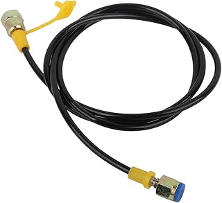 Odorkle Hydraulic Pressure Test Hose DN2 Nylon Aramid fiber Test Hose 1.5m/4FT M16x2â€‘1/4BSP Testing Coupling Point 630Bar DN2