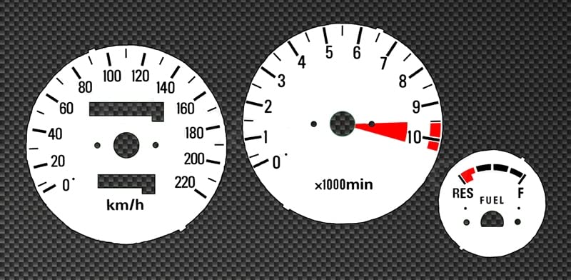 White Speedometer and Tachometer gauges for Honda CBX 550F 1982-1986