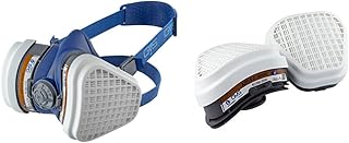 GVS SPR496 Elipse Maske mit A2P3 Filter gegen organische Gase und Dämpfe bis 5000 ppm und Staub, M/L & GVS SPR497 Paar A2P3 Ersatzfilter