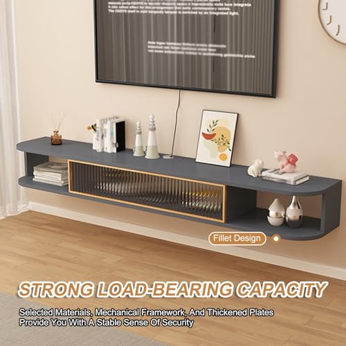 Meuble TV suspendu pour petit appartement et console multimédia salon - 5